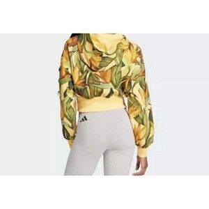 Adidas x Farm Rio Women’s Crop Top Hoodie Training Sweatshirt Sz X-Small